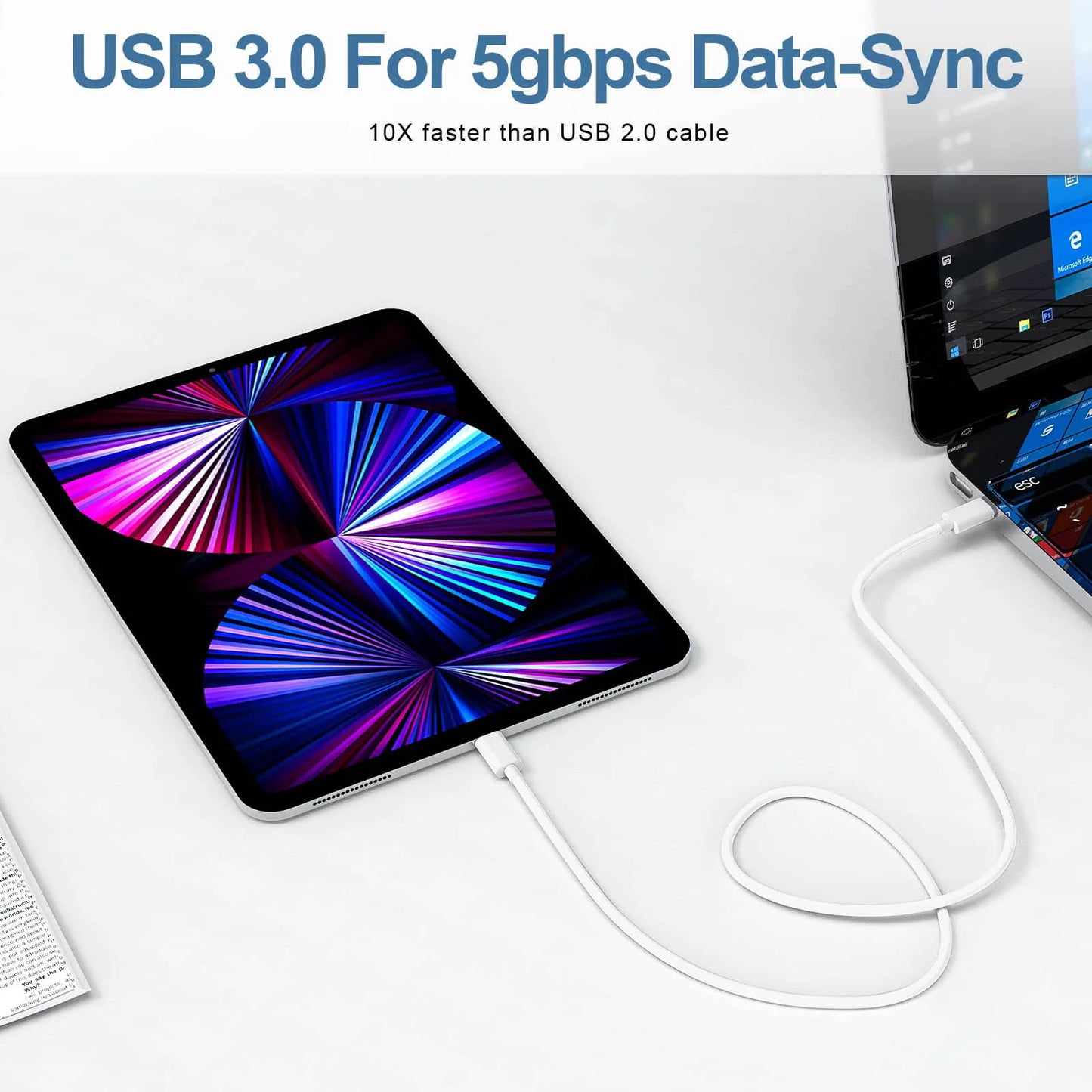 PD Fast Charging Type C to C Cable for Phone 3 Pack