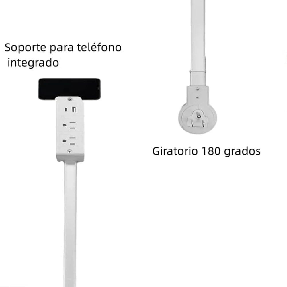 Power Socket Expander 2 Sockets 180° Rotation Stretchable Electrical Outlet Extender Power Socket Sofa Bedside Table Expander