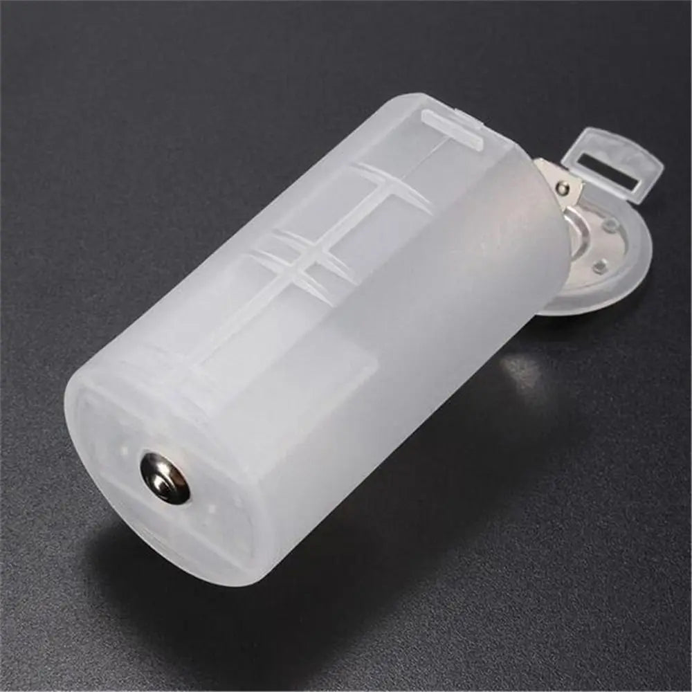 1PC Plastic Battery Converter AA Battery to D Battery Frosted Clear 5Th Battery Storage Box Transfer from 5Th to 1St