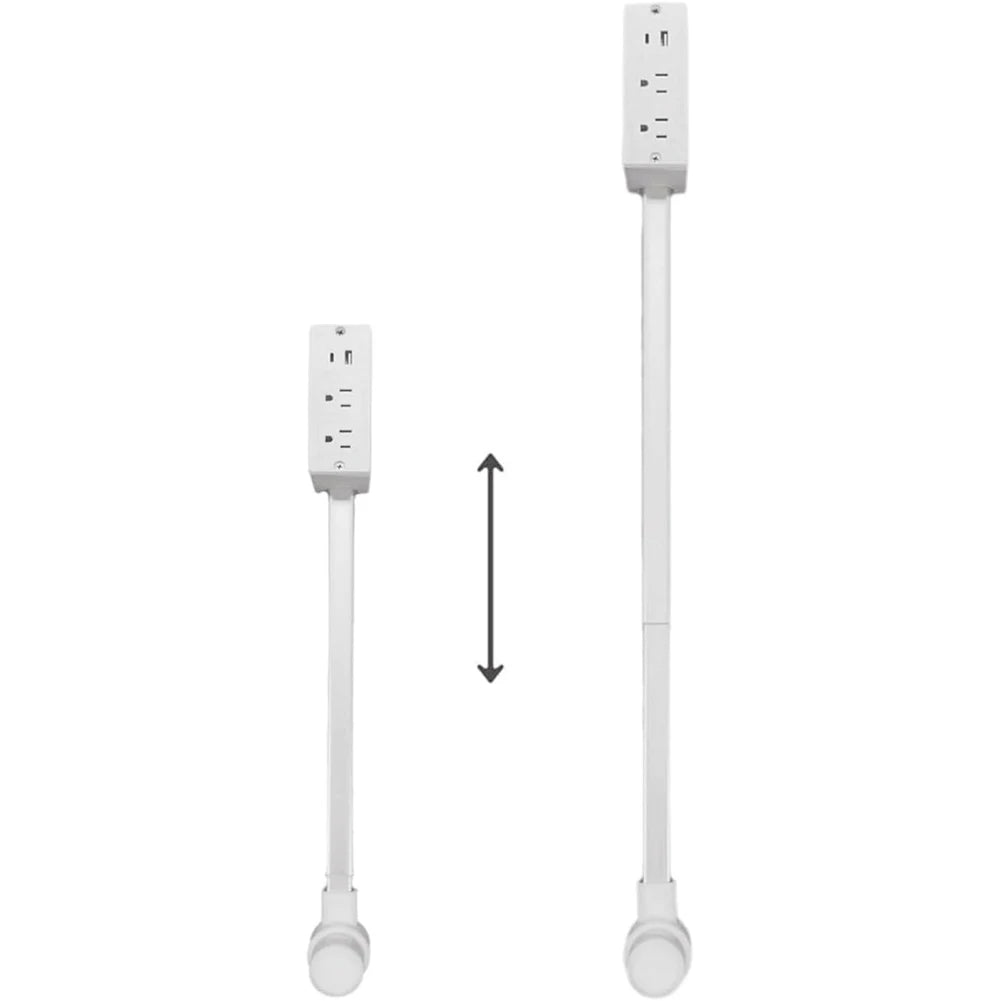 Power Socket Expander 2 Sockets 180° Rotation Stretchable Electrical Outlet Extender Power Socket Sofa Bedside Table Expander