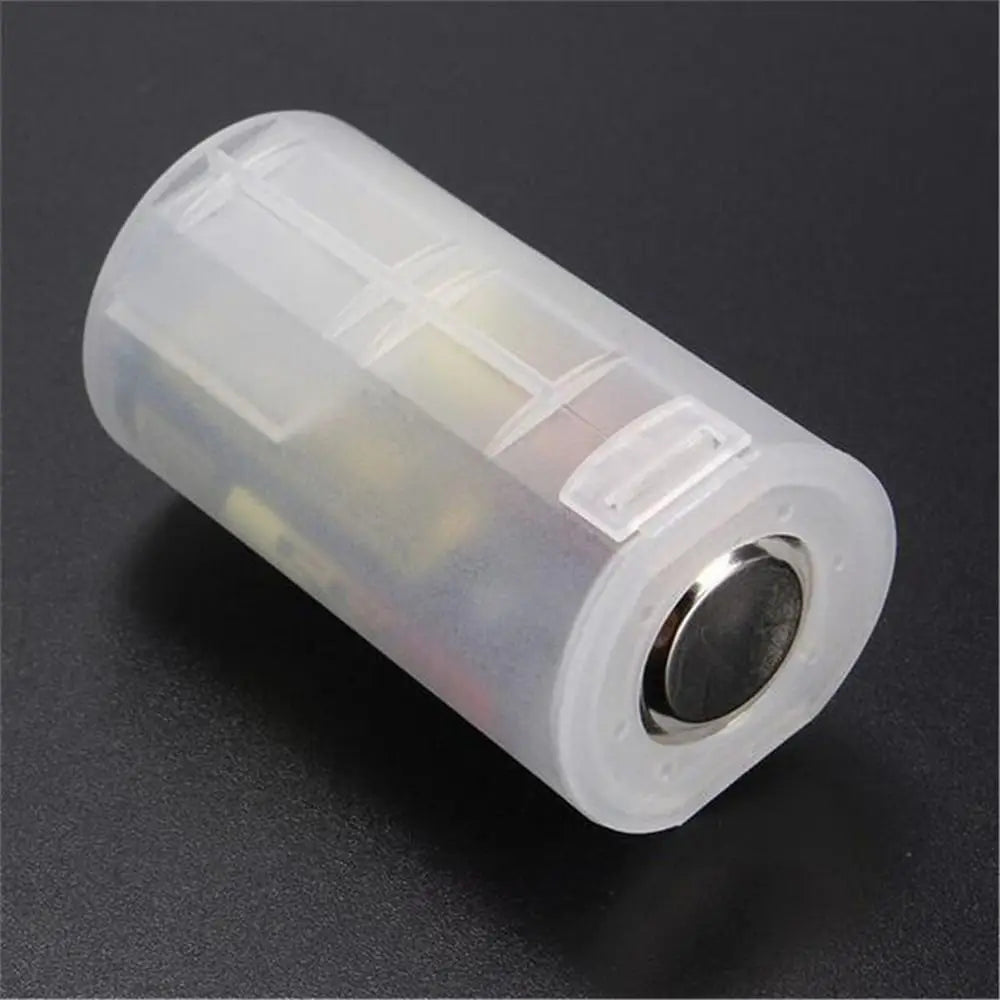 1PC Plastic Battery Converter AA Battery to D Battery Frosted Clear 5Th Battery Storage Box Transfer from 5Th to 1St