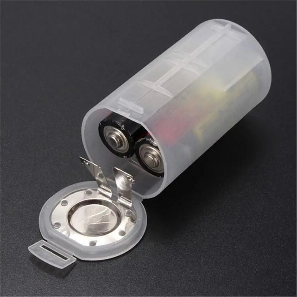 1PC Plastic Battery Converter AA Battery to D Battery Frosted Clear 5Th Battery Storage Box Transfer from 5Th to 1St