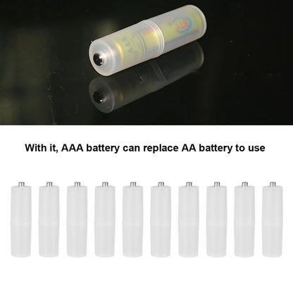 10PCS Battery Converter AAA to AA Size Cell Battery Converter Adapter Batteries Holder Case Switcher