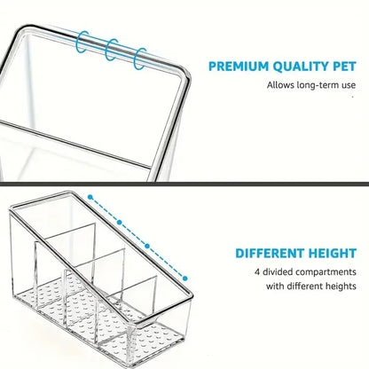 Romote Control Holder with 4 Compartments Clear Romote Holder Home Decor Kitchen Acccessories Make up Orangizer Dropshipping