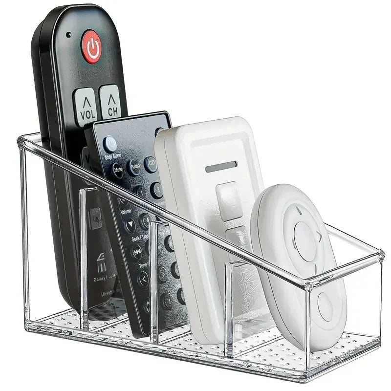 Romote Control Holder with 4 Compartments Clear Romote Holder Home Decor Kitchen Acccessories Make up Orangizer Dropshipping